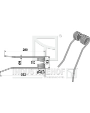 15-ZWE-05L Palec przetrząsaczo-zgrabiarki lewy 15-ZWE-05L.97
