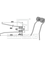 15-ZWE-06L Palec przetrząsaczo-zgrabiarki lewy 15-ZWE-06L.97
