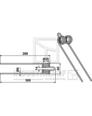 15-ZWE-07 Palec przetrząsaczo-zgrabiarki 15-ZWE-07.97