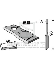 80-101 Nożyk do kosiarek rotacyjnych INDUSTRIEHOF 80-101.97