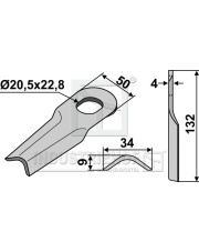 80-116 Nożyk do kosiarek rotacyjnych 80-116.97