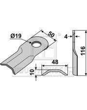 80-118 Nożyk do kosiarek rotacyjnych 80-118.97