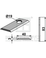 80-121 Nożyk do kosiarek rotacyjnych 80-121.97