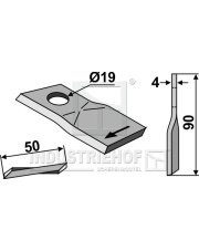 144826 Nożyk do kosiarek rotacyjnych INDUSTRIEHOF 144826.02
