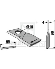 80-124 Nożyk do kosiarek rotacyjnych 80-124.97