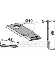 80-132 Nożyk do kosiarek rotacyjnych 80-132.97