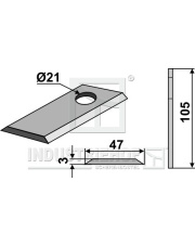 80-134 Nożyk do kosiarek rotacyjnych 80-134.97