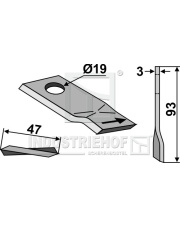 80-135 Nożyk do kosiarek rotacyjnych 80-135.97