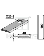 80-138 Nożyk do kosiarek rotacyjnych 80-138.97