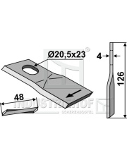 80-140 Nożyk do kosiarek rotacyjnych INDUSTRIEHOF 80-140.97