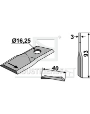 80-145 Nożyk do kosiarek rotacyjnych 80-145.97