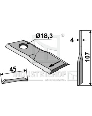 55903310 Nożyk kosiarki rotacyjnej prawy INDUSTRIEHOF 55903310.03