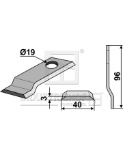 80-149 Nożyk do kosiarek rotacyjnych 80-149.97