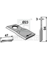 80-163 Nożyk do kosiarek rotacyjnych 80-163.97