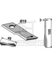 80-165 Nożyk do kosiarek rotacyjnych 80-165.97