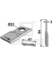 80-166 Nożyk do kosiarek rotacyjnych 80-166.97