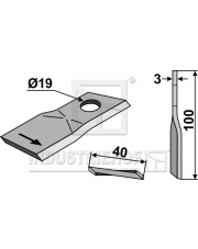80-191 Nożyk do kosiarek rotacyjnych 80-191.97