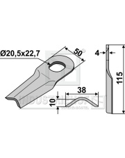 80-196 Nożyk do kosiarek rotacyjnych 80-196.97