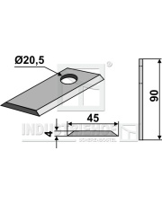 80-206 Nożyk do kosiarek rotacyjnych 80-206.97