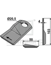 80-232 Nożyk do kosiarek rotacyjnych 80-232.97