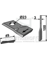 80-255 Nożyk do kosiarek rotacyjnych 80-255.97