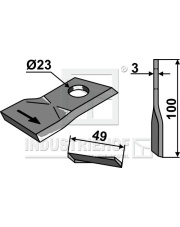 80-256 Nożyk do kosiarek rotacyjnych 80-256.97