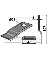 80-260 Nożyk do kosiarek rotacyjnych 80-260.97