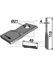 434969 Nożyk do kosiarki rotacyjnej lewy INDUSTRIEHOF 434969.04