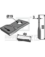 80-291 Nożyk do kosiarek rotacyjnych 80-291.97