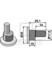 80-3022 Śruba do kosiarki rotacyjnej - M10x1,5 - 10.9 80-3022.97