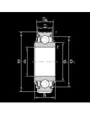 JAG26-0020 207KRRAH03 Łożysko kulkowe JHB 207KRR-AH03-JHB