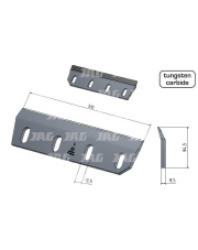 30-0310-43-01-2 Nóż sieczkarni do trawy, lewy MWS Germany 30-0310-43-01-2.01