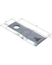 60-0120-36-01-7 Nożyk do kosiarki rotacyjnej, prawy MWS Germany 60-0120-36-01-7.01