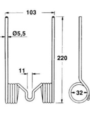 JAG57-0017 Sprężyna podbieracza 152212M1.09