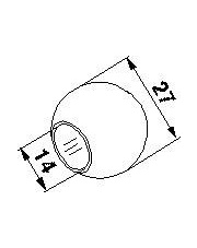 JAG12-0002 Kulka metalowa prowadnicy palca [patrz zamiennik] 238796M1.01