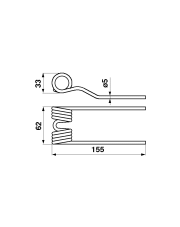 JAG57-0037 Sprężyna podbieracza 2785520