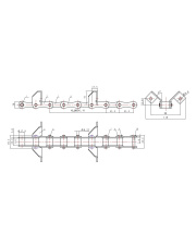 S55/SE/J2A Łańcuch podajnika elewatorowego (rozginane łapki) ROLLON-SOLID S55SEJ2A.41
