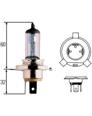 Żarówka 12V 60/55W-H4-P43T HELLA- long life ŻAR.12V60/55W-H4-P43T-H-LL