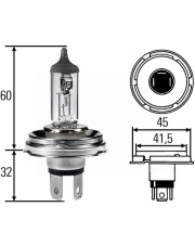 Żarówka 12V 60/55W-H4-P45T HELLA ŻAR.12V60/55W-H4-P45T-R2-H