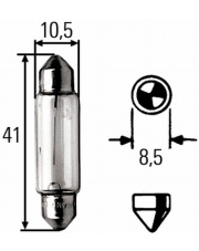 Żarówka 12V 10W-SV8.5-8 HELLA ŻAR.12V10W-SV8.5-8-H
