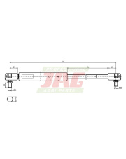 JAG99-1040 Siłownik gazowy JAG 82019393.01