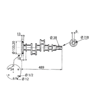 3637454M91 Wał korbowy na sznur Perkins 3.152 - Forged 1-1.03