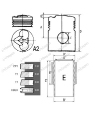 JAG99-0101 Zestaw naprawczy silnika 95 MM 2910303.01
