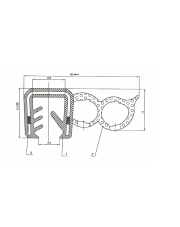JAG09-0592 Uszczelka kabiny 5m AL164267.01