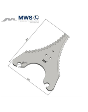 763345002 Nóż do przyczepy samozbierajacej Strautmann 30-0380-75-01-2