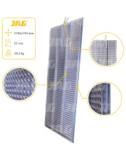 JAG05-0052 Sito żaluzjowe ocynkowane górne, lamela-22mm JAG PREMIUM 736060.00