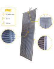 JAG05-0055 Sito żaluzjowe ocynkowane górne 3D, lamela-22mm JAG PREMIUM 647127.00