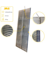 JAG05-0432 Sito żaluzjowe ocynk dolne, lamela-10mm JAG PREMIUM 756462.00