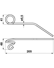 JAG01-0047 Sprężyna motowidła Oryginał CLAAS 650500.01