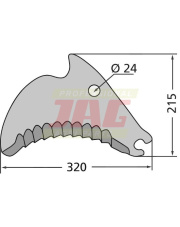16650699 Nóż prasy Deutz-Fahr 1665.0699.01